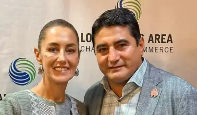 Erik Morales y Claudia Sheinbaum