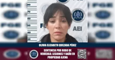 Mujer arrestada por robo de vehculo, lesiones y dao en propiedad ajena