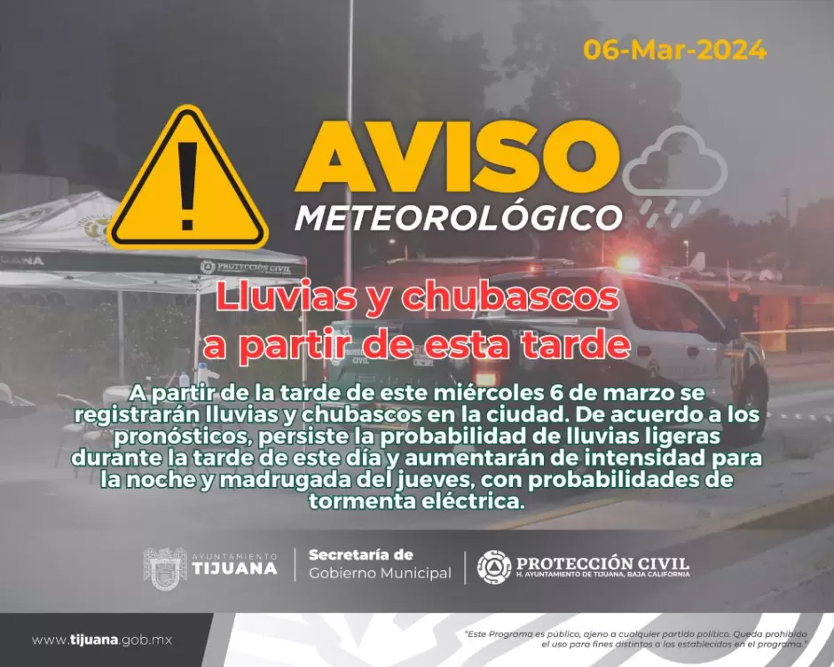 Aviso de Proteccin Civil