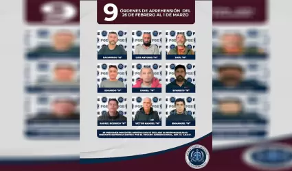 Cumplimenta AEI 9 �rdenes de aprehensi�n por diversos delitos en Tecate