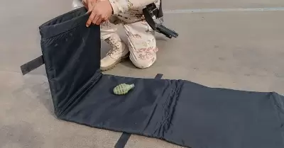 Personal militar, GN y Polic�a Municipal aseguran granada inerte en Tijuana, BC