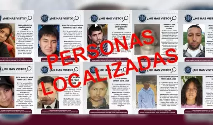 10 personas reportadas como desaparecidas fueron localizadas