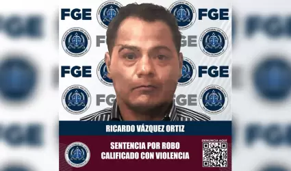 Recibe sentencia responsable del delito de robo calificado con violencia