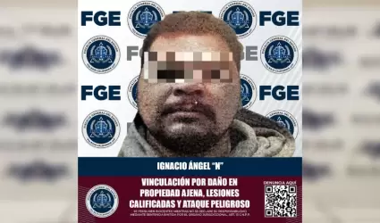 Acusado de dao en propiedad ajena, lesiones y ataque peligroso