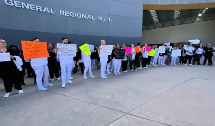 Trabajan bajo protesta en el HR#1 del IMSS