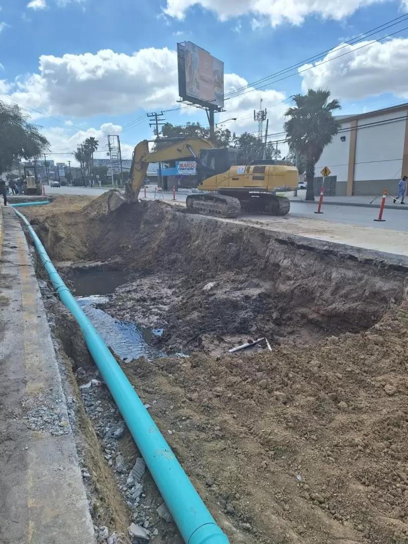 Trabajos de rehabilitacin del colector Insurgentes