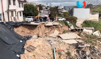 Colapso de edificios en la colonia La Sierra