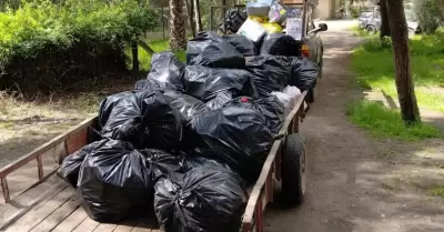 Recolectan siete toneladas de basura semanalmente en Parque Morelos
