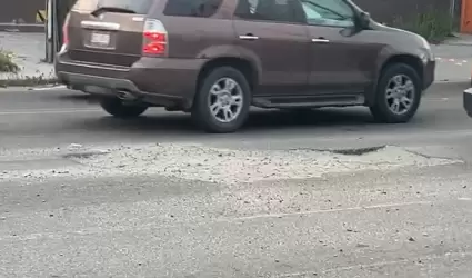 Bache obstaculiza trfico en avenida Ermita Norte