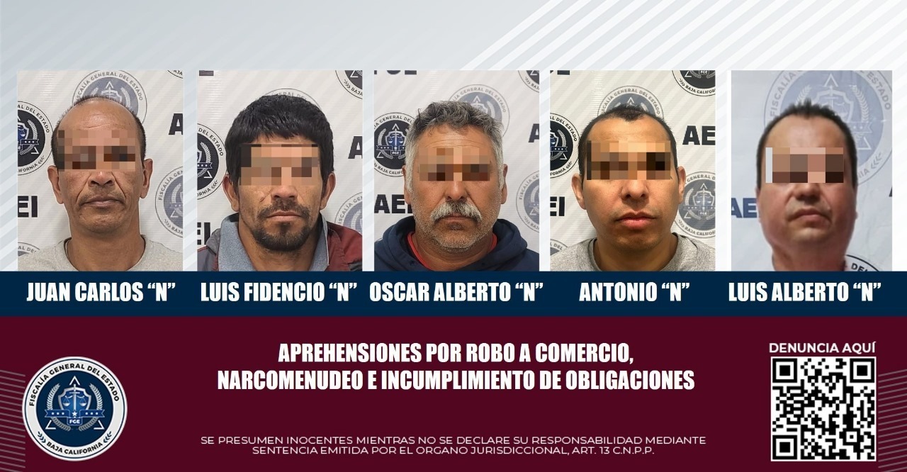 Detiene la FGE a cinco personas que contaban con orden de aprehensión ...