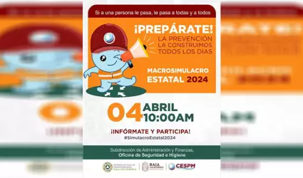 Prepara CESPM simulacro de sismo para el jueves 4 de abril