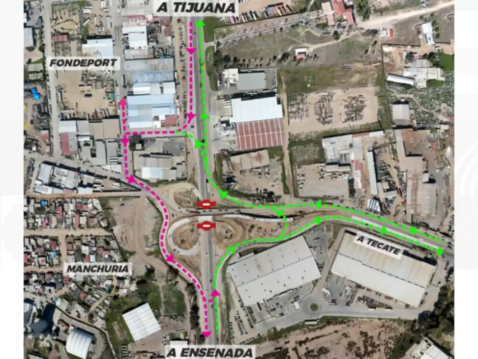 Ajustes de circulacin en rutas de desvo del Nodo El Sauzal en Ensenada