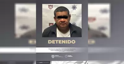 Polic�a municipal detiene a sujeto tras amenazar con un arma a una familia