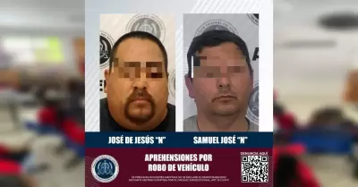 Detiene a dos sujetos por robo de vehculo