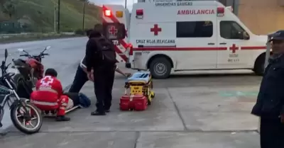 Perro provoca accidente de motociclista en el bulevar Gato Bronco