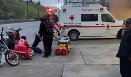 Perro provoca accidente de motociclista en el bulevar Gato Bronco