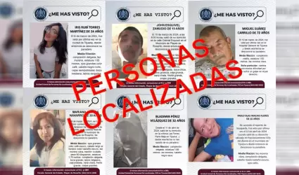 FGE localiza a seis personas que contaban con reporte de bsqueda