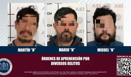 Cumplimenta FGE rdenes de aprehensin por diversos delitos