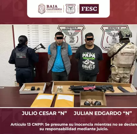 Incautan fusil de asalto y granadas de fragmentacin en Mexicali