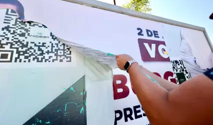 Retiran propaganda de candidatos