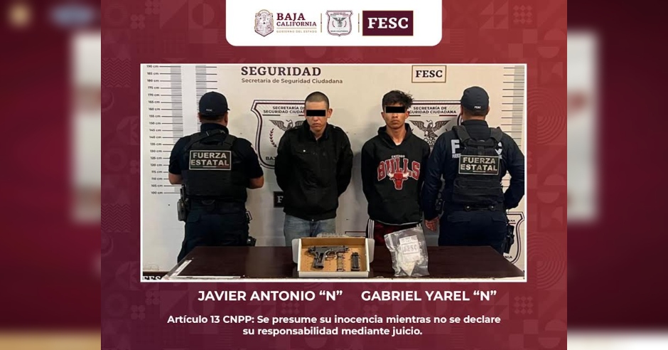 Captura Fuerza Estatal A Dos Hombres En Poder De Un Arma De Fuego Y Un