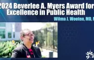 Dra. Wilma J. Wooten es honrada con el Premio de Salud Pblica de California
