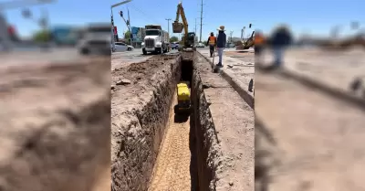 Realiza CESPM cierre temporal de vialidad por instalacin de tubera del emisor 