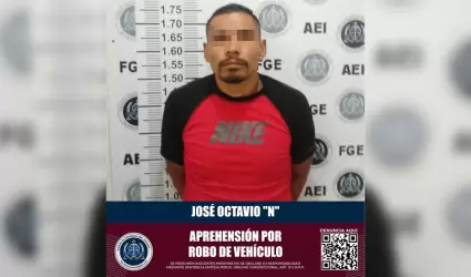 Detenido por robo de vehculo