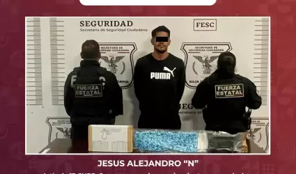 Detenido con droga, arma y vehculo robado