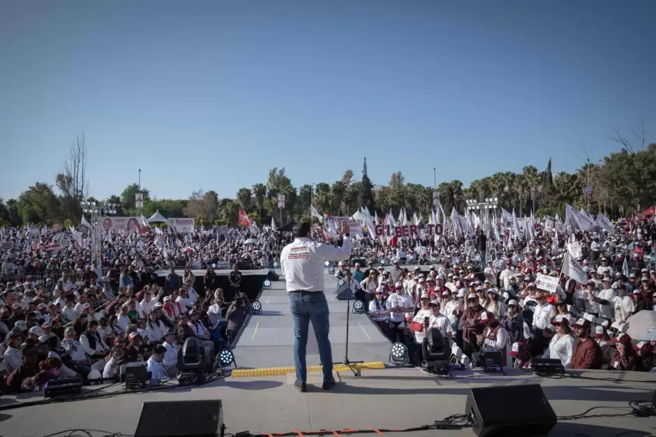 Encabeza Ismael Burgueo multitudinario cierre de campaa