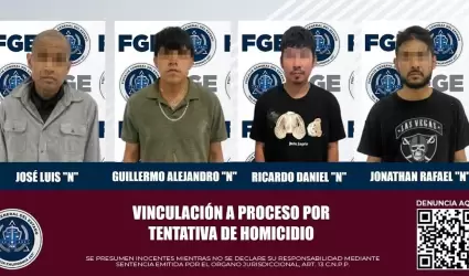 Logra la FGE vinculacin a proceso de cuatro imputados por homicidio calificado 