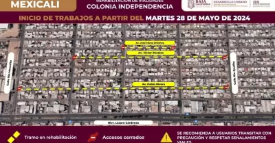 Anuncia SIDURT trabajos de rehabilitacin en colonia independencia en Mexicali