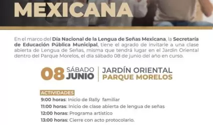 Clase abierta de Lengua de Seas Mexicana en Parque Morelos