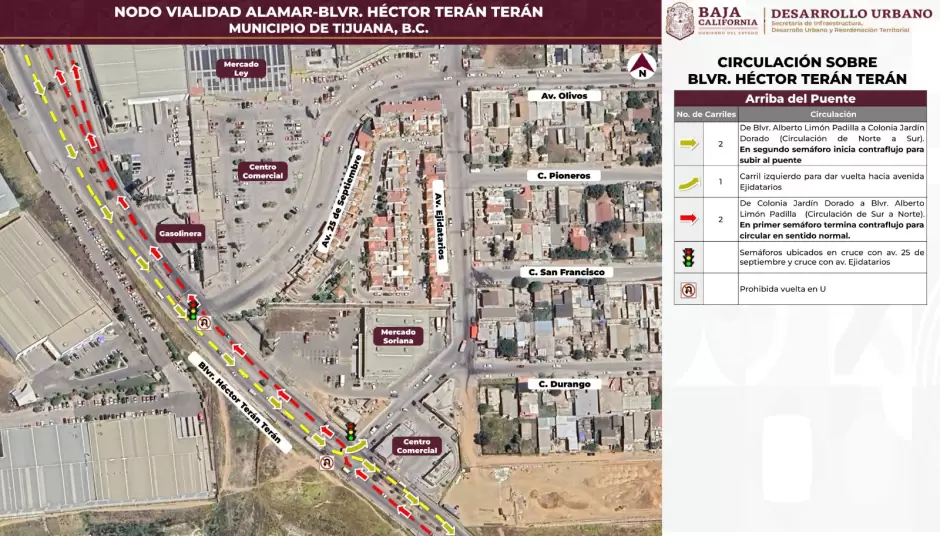 Nueva circulacin en Nodo Vial Alamar-Tern a partir del prximo lunes en Tijuana