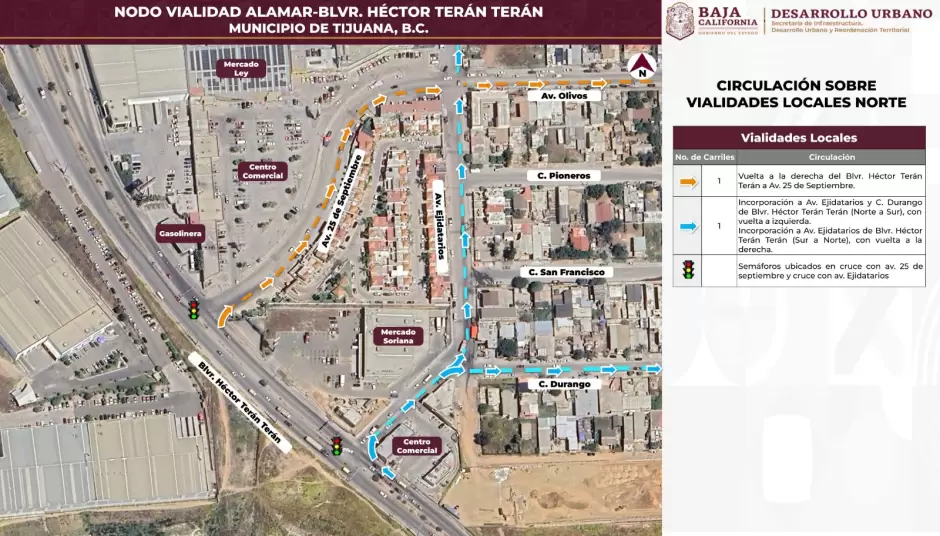 Nueva circulacin en Nodo Vial Alamar-Tern a partir del prximo lunes en Tijuana