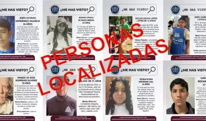 FGE localiza a ocho personas reportadas como desaparecidas