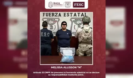 Fuerza Estatal y SEDENA aseguran m�s de un kilo de metanfetamina; detienen a una
