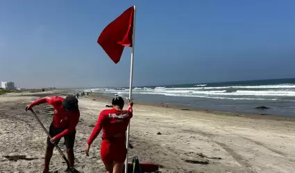 Exhortan Bomberos de Ensenada a no ingresar al mar en Playa Pacfica y Punto