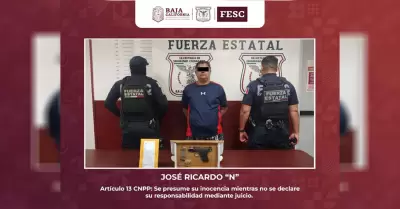 Asegura Fuerza Estatal arma de fuego en Mexicali; detiene a un hombre