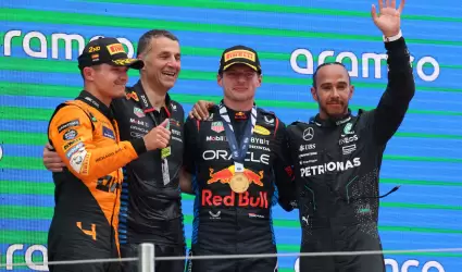 Podio del GP de Espaa de la F1