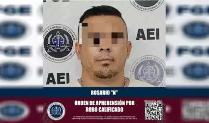 FGE cumplimenta orden de aprehensin a sujeto por el delito de robo calificado