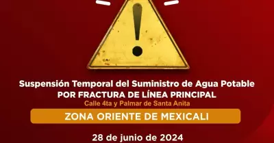 Fractura en lnea de agua potable en Gonzlez Ortega afecta el suministro