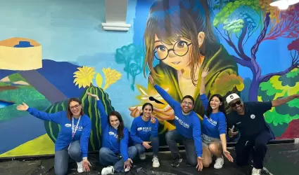 Mural "Noche" en Casa Hogar Santa Teresita