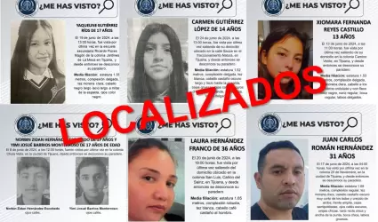 FGE localiza a siete personas reportadas como desaparecidas