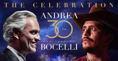 Andrea Bocelli y Christian Nodal