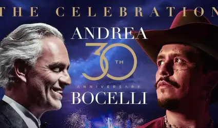 Andrea Bocelli y Christian Nodal