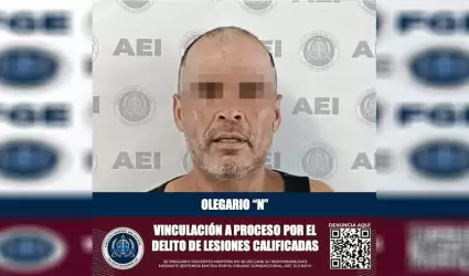 FGE vincula a proceso a un hombre acusado de lesiones