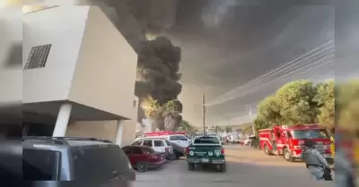 Se registra incendio en predio ubicado en colonia Viedos Casablanca