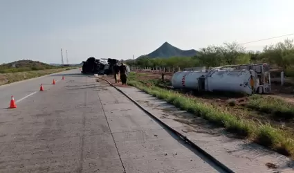 Volcamiento de cisternas con gasolina