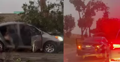 Accidente de trnsito congestiona Va Rpida Oriente en Tijuana